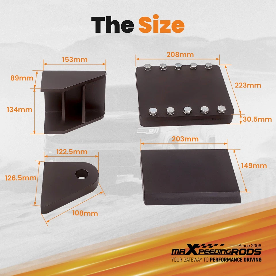 4pcs Log Splitter Slide Wedge Rear Hydraulic Cylinder Mount Set for 6'' Beam - Image 2 of 4