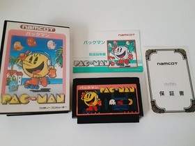 Pac-Man Famicom Japan CIB Hard Case Late Namco Version Box Manual Warranty Rare