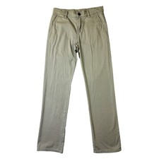 IZOD Boys Chino Pants Tan Khaki Regular Fit Stretch Trousers Size 16 Regular