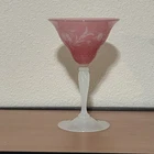 Steuben Rosaline & Alabaster Rosemary cutting engraved shape 6277