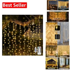 Enchanting 200 LED Warm White Fairy Lights - Remote-Controlled for Festive Decor