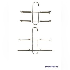 Metal Hangers Quantity Two Storage Two Tier for Eight Ties Each