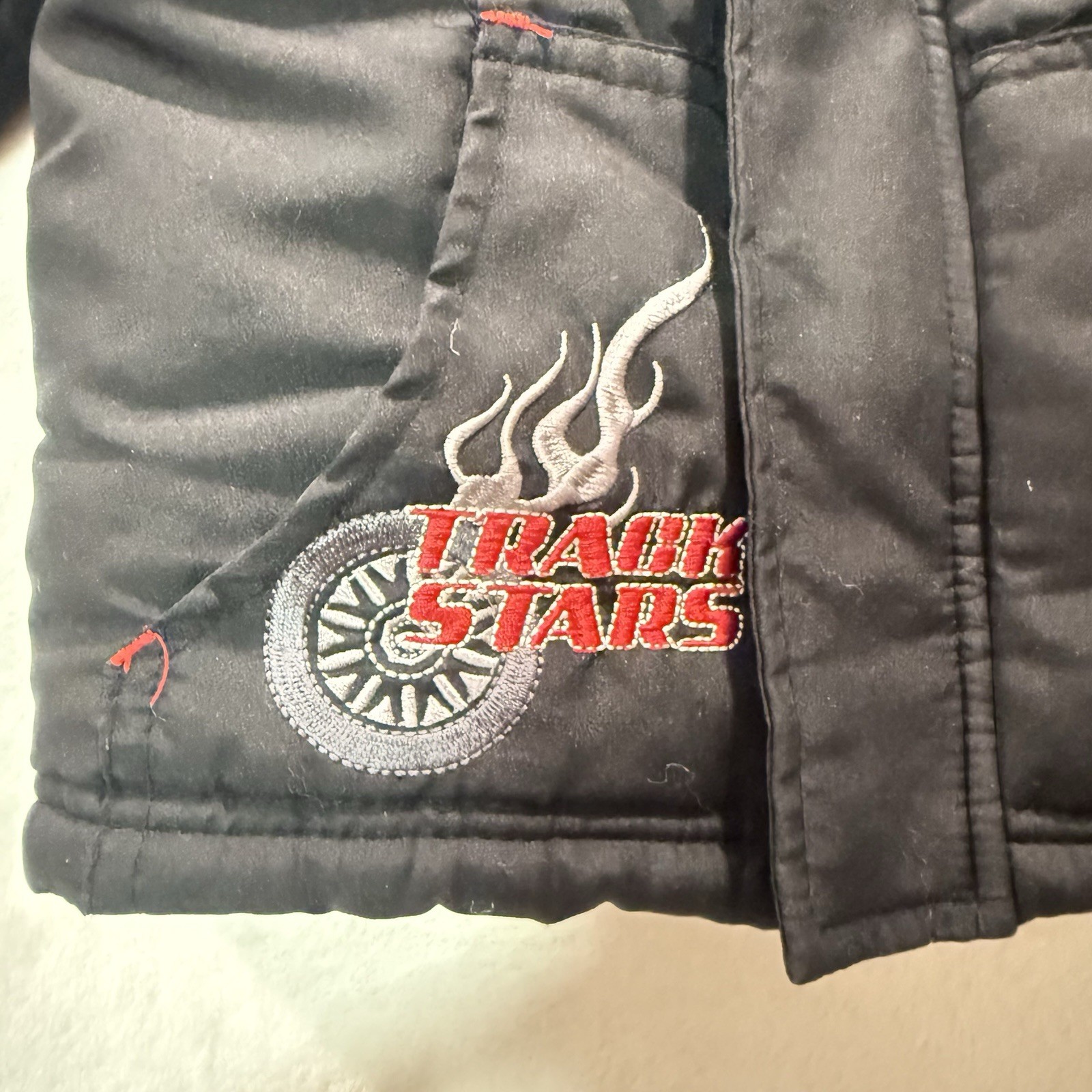 Disney Pixar Cars Lightning McQueen Puffer Jacket Coat Boys Size 2 Hooded Gray image 2