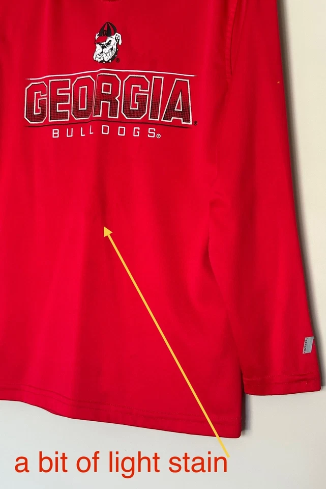 Georgia Bulldogs Football Boy’s Size Medium (8) Light Hooded Shirt Kids Shirt - Image 2 of 4