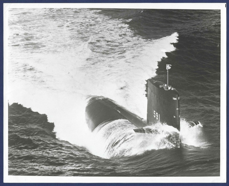 USS SHARK SSN-591 Nuclear-Powered Attack Submarine 8 x 10 Official USN Photo