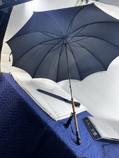 Vintage Black umbrella bamboo handle 30  