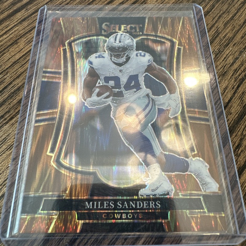 2025 Panini Select Premier Level Miles Sanders #198 Copper Prizm Shock 711/899 