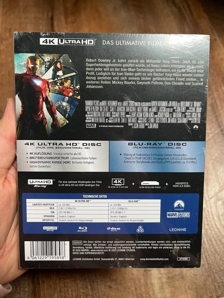 Iron Man w. Mondo X #48 Steelbook (4K UHD + Blu-ray, EU Import, Region Free) NEW - Image 2 of 4