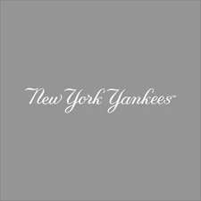 New York Yankees #3 MLB Team Logo 1 Color Vinyl Decal Sticker Car Window Wall