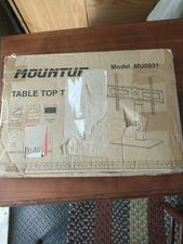 MOUNTUP MU0031ZQ Universal Black Table Top TV Stands For Up To 70" & 88lbs