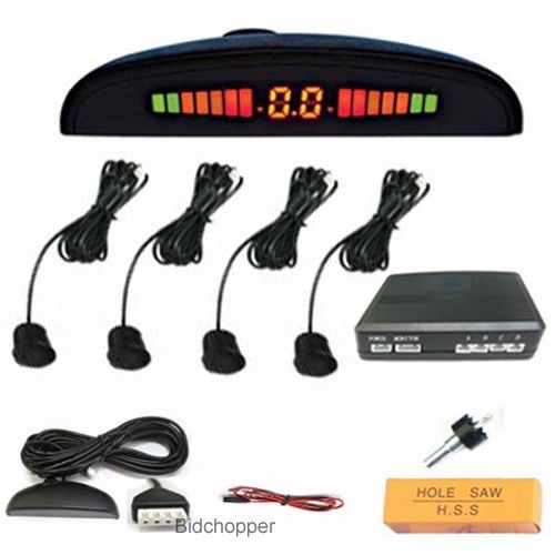 Car Reverse Parking system with 4 sensors & LED display Car Reverse Parking system with 4 sensors & LED display