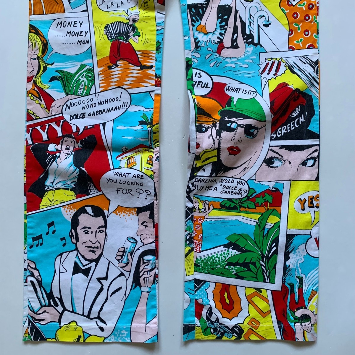 Rare Vintage Archive Dolce And Gabbana Comic Strip Pop Art Allover