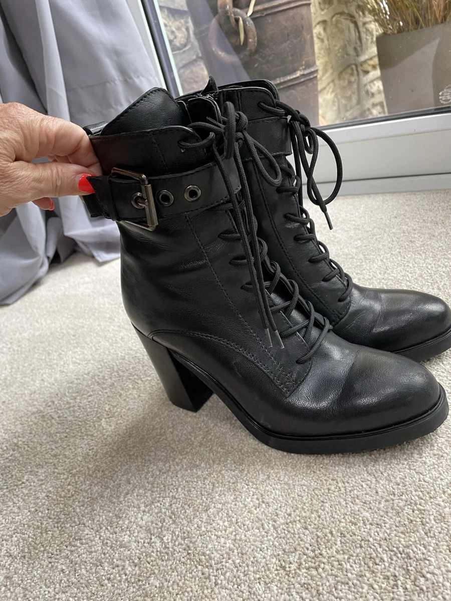 Carvela black cheap leather ankle boots