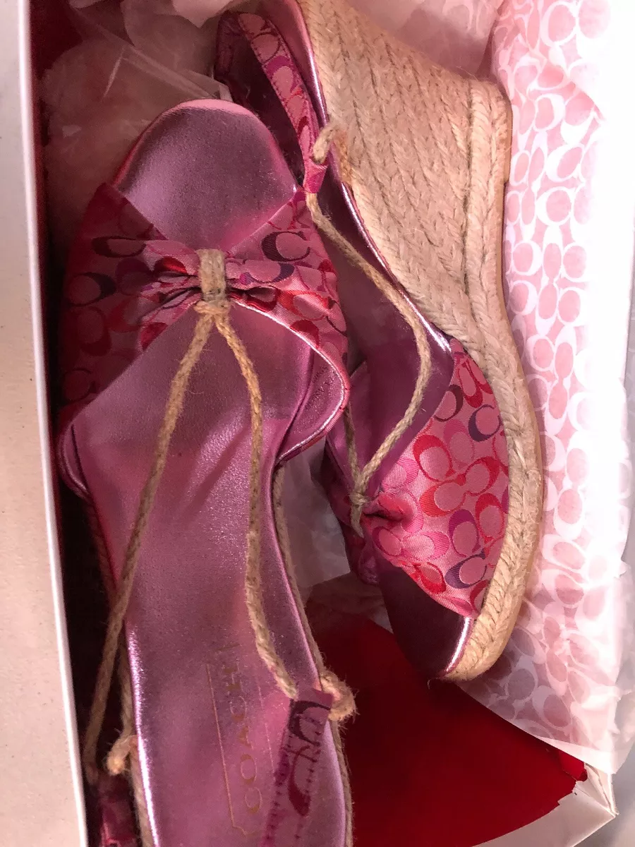 Coach hotsell pink heels