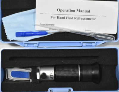 Handheld Alcohol Refractometer w/ ATC, Wine Tester Meter Measure Instrument