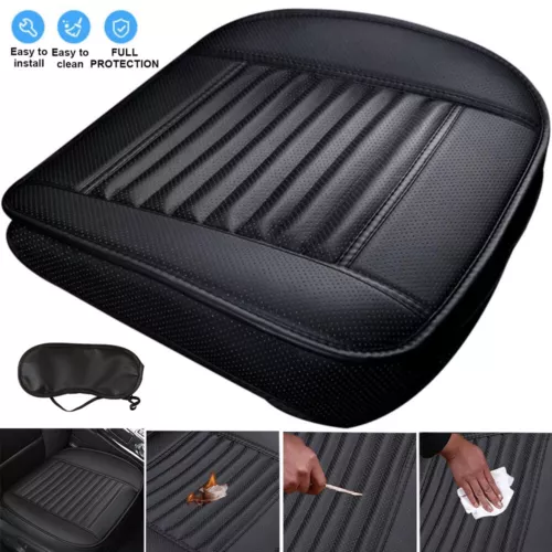 Auto Atmungsaktiv PU Leder Vordersitzbezug Auflage Stuhlkissen Universal Matte Auto - Bild 1 von 19