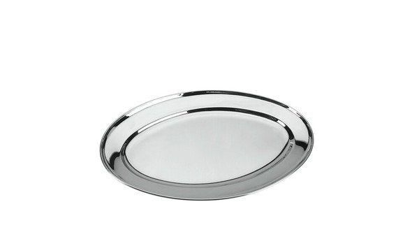 Metaltex Servierplatte 30 Cm Oval Aus Inox / Edelstahlplatte / Platte-image