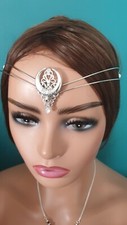 Handfasting Crescent Moon Moonstone Triquetra Headdress Tiara Pagan Wicca Jewels