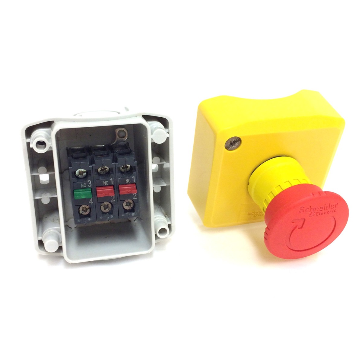 Emergency Stop Mushroom head Control Box XALK178G Schneider 2NC/1NO *New*