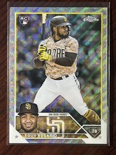 2023 Topps Chrome Eguy Rosario Silver Wave Refractor SP RC Rookie #/75 Padres