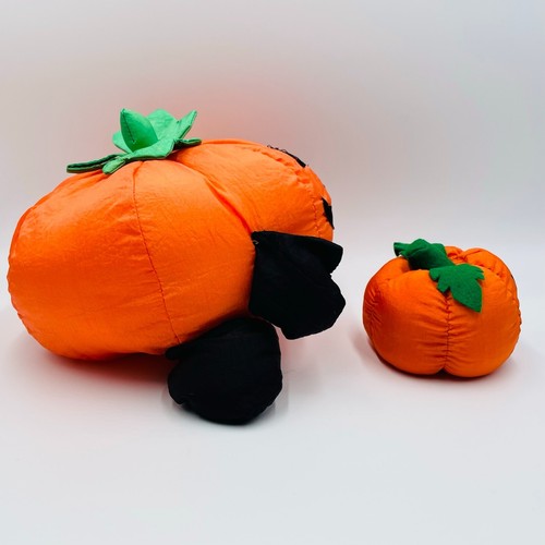 Peluche de nailon Pumpkin Jack-O-Lantern 1993 Gibson Greeting Midwestern Home Halloween - Imagen 8 de 10