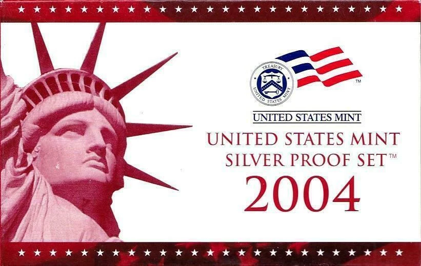 2004 S SILVER PROOF 11 COINS SET X 10 Sets, Total 13,38 Oz. Of SILVER - Image 4 of 4