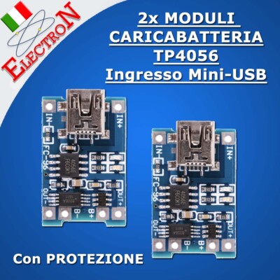 2x MINI USB Modul Ladegerät Lithium Ionen Lipo 1A TP4056 protectio n charger