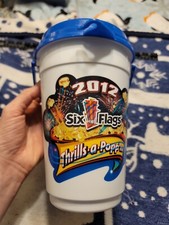 Siz Flags 2012 Thrills-a-popp'n Popcorn Holder With Lid Handle