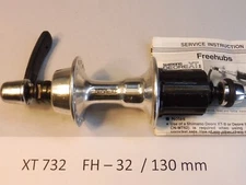 Shimano  Deore XT 732 - 7 Speed FH 32 / 130 mm Rear hub - NOS Mtb Retro
