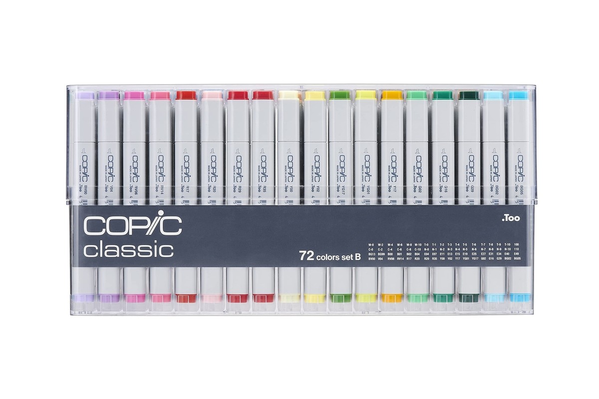 Copic Classic Marker Set, 72-Colors, Set B | eBay