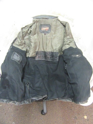 VINTAGE REDSKINS LEATHER AVIATOR JACKET SIZE UK L SHEEPSKIN TRIM - Picture 19 of 24