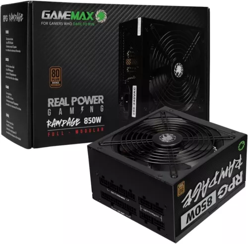 Game Max 850W PSU RPG Rampage Full Modular 80 Plus ATX Gaming PC Power Supply