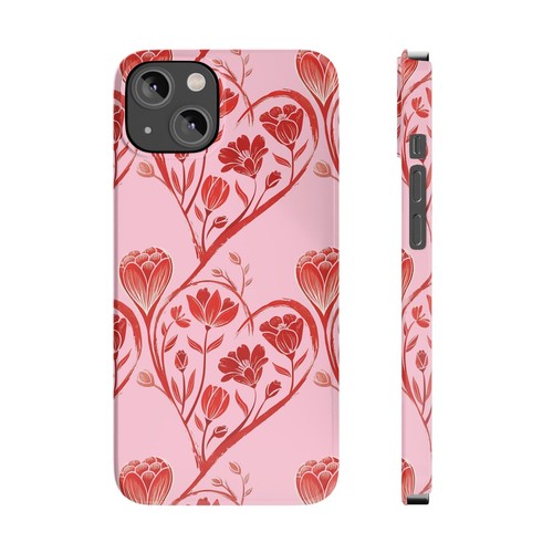 Hearts and Wildflowers Cute Slim Phone Case for iPhone 7-16 - Picture 27 of 82