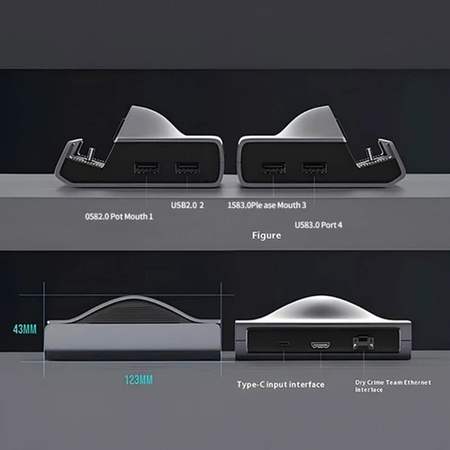 Metal Shell Charging Base for AYN Odin 2 Charging Dock 4K 60 Frame Output