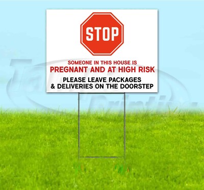LEAVE PACKAGES AT THE DOORSTEP 18x24 Yard Sign WITH STAKE Bandit VIRUS CDC