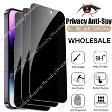 Privacy Screen Protector Tempered Glass Lot For iPhone 15 14 13 12 11 Pro XR 8 7