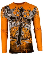 Xtreme Couture By Affliction Men's Long Sleeve T-shirt Winged Creature S-4XL