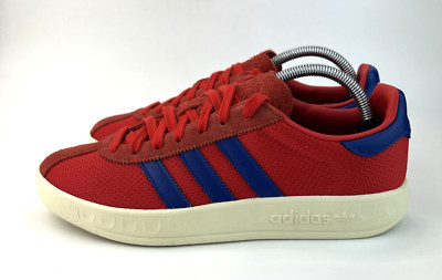 Adidas Trimm Trab Mesh Terrace Turnschuhe rot blau Turnschuhe UK Größe 7,5