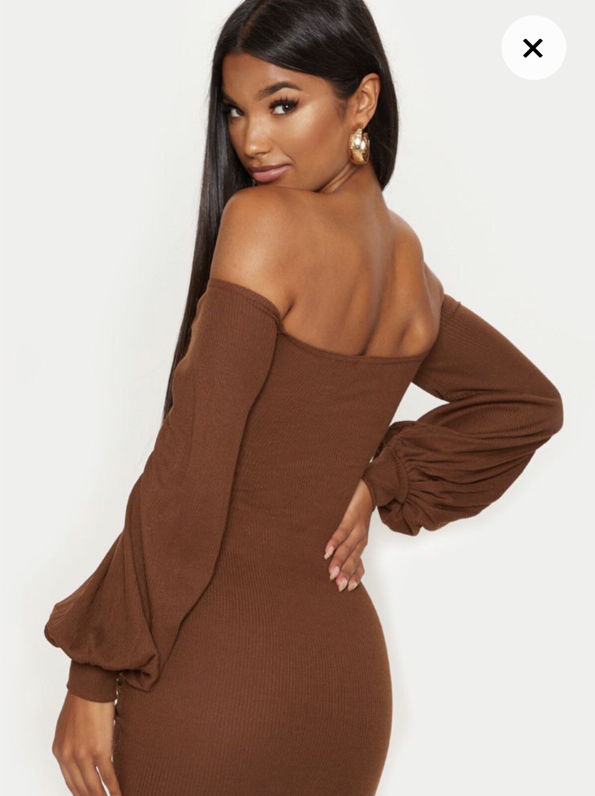 chocolate brown bodycon dress