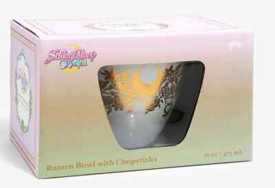Sailor Moon Crystal Floral Ramen Bowl with Chopsticks