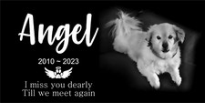 Pet Stone, Memorial, Grave Marker granite Plaque, Headstone Dog, cat Memorial