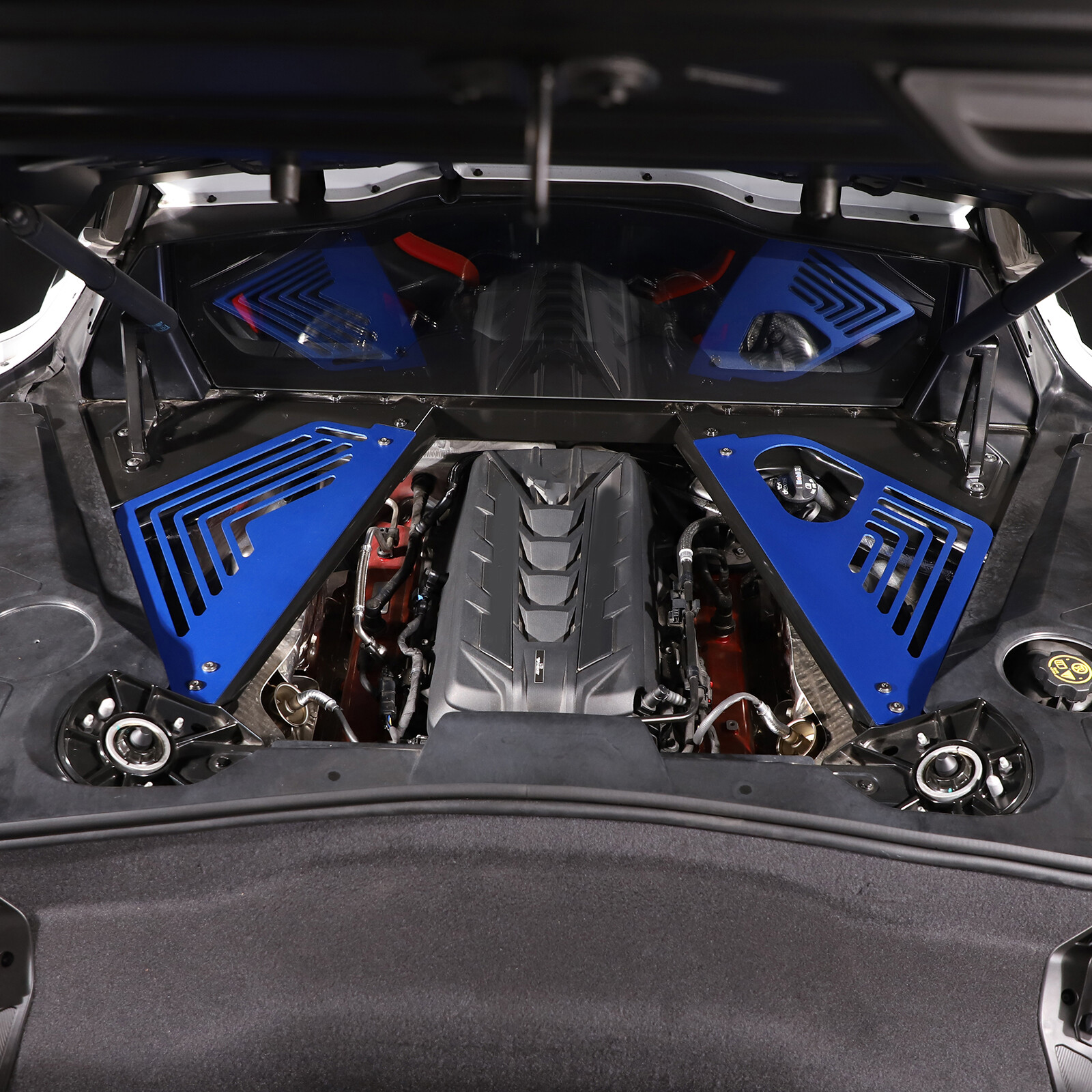 Blue Alloy Engine Bay Inner Panels Cover Plate Fits Corvette C8 Coupe