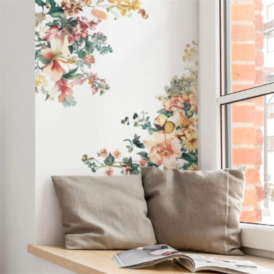 WALL STICKER Flower Decal DIY Vinyl Mural Art Floral 3D Living Room Home Decor