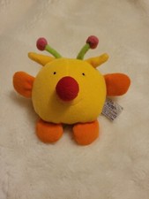 Super Rare Russ Berrie 6" Yellow Giraffe Rattle Plush Toy Ball Item No. 3612