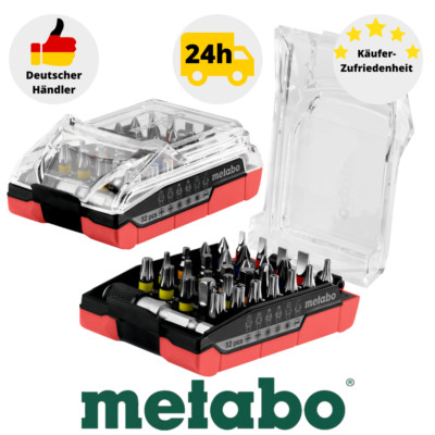 Metabo 626696000 Akku-Bit-Box 32-Teilig Chrom-Vanadium-Stahl Bits S2 mit Adapter