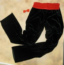 Velvet Dance Jazz Pants Red Velvet cummerbund bowtie Ladies Extra large costume