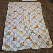Garfield Vintage Twin Bed Sheet 90" x 63" Set Flat Fitted Pillowcase 1978