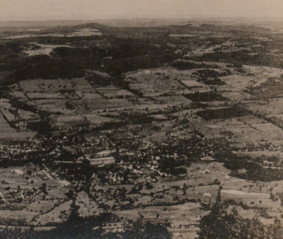 Graylock Mountain Climb Adams Massachusetts RPPC Postcard Birds Eye View 1918