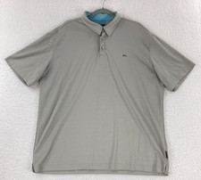 Quiksilver Waterman Collection Polo Shirt Mens Size XXL Gray Short Sleeve Casual
