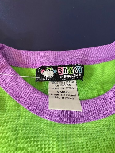 NWT Y2K Bobby Jack Monkey Sleepover Gone Wild 100% Polyester Shirt Girls Small - Picture 4 of 9
